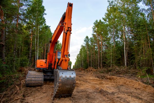 Backhoe Land Clearing in Spanish Fork